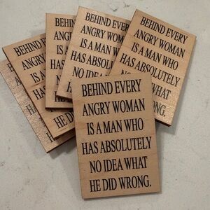 Funny Handmade Magnets- Angry Woman